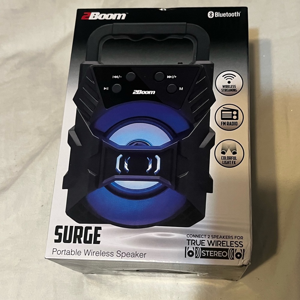 Boom surge portable wireless speaker NIB